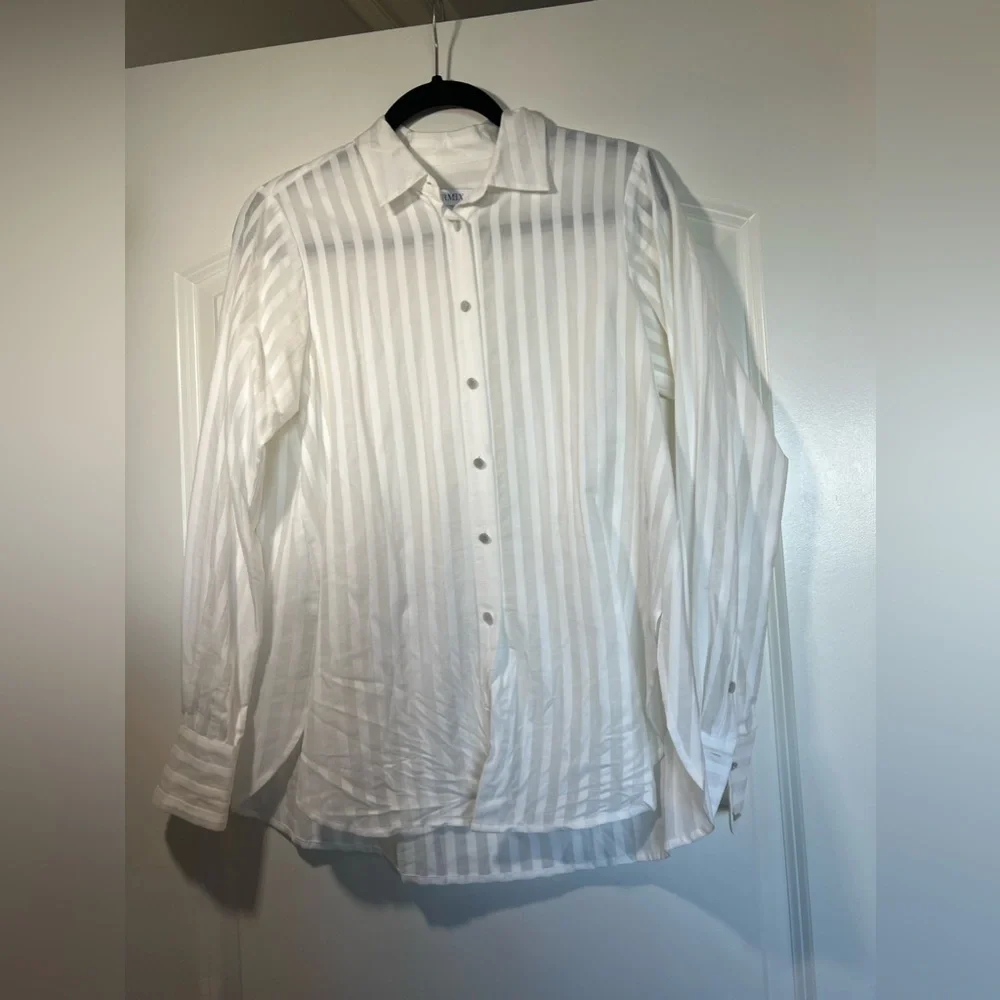 Intermix Gretchen Striped Button-Down Shirt - Picture 3 of 9